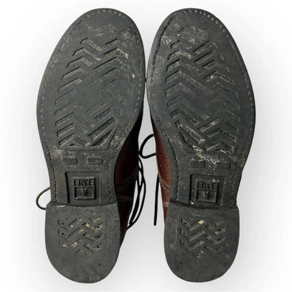 Frye Vintage Brown Leather 6 Hole  Lace Up Boots 7 - Picture 10 of 14